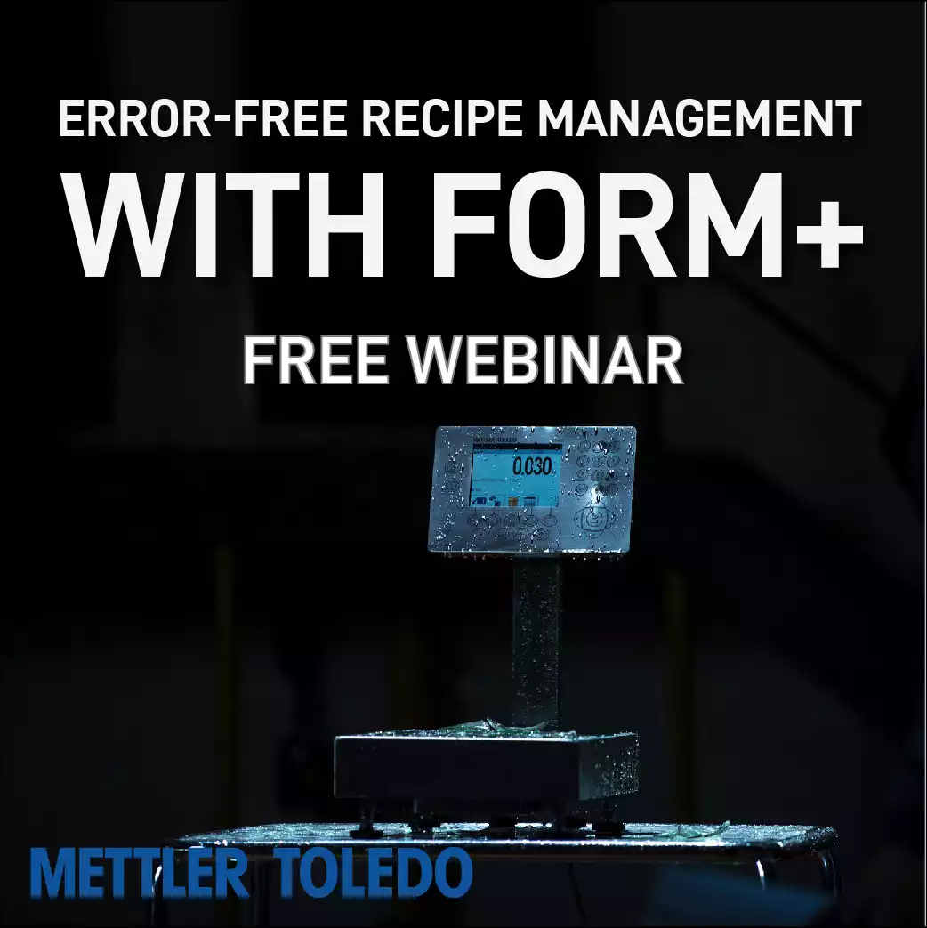 Error-Free Recipe Management with Form+ webinar by Mettler Toledo